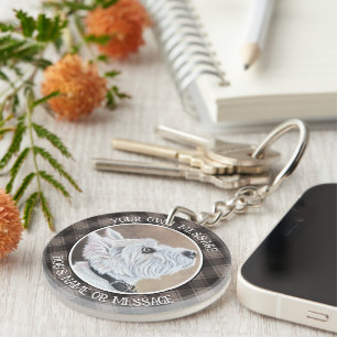 Porte-clefs Westie Recherche vers le profil B