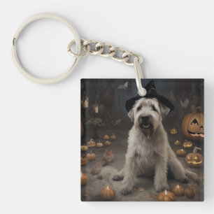 Porte-clefs Wheaten Terrier Citrouille Halloween effroi