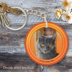 Porte-clefs Whimsical Orange Photo Porte - clé