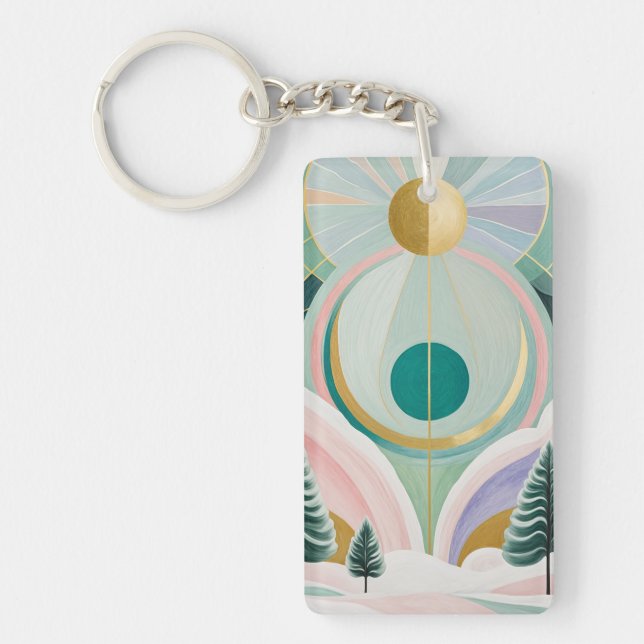 Porte-clefs Whimsical Winter Dreamscape (Devant)