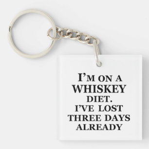 Porte-clefs Whiskey cite d'humoristiques paroles d'alcool cade