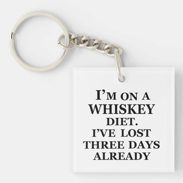 Porte-clefs Whiskey cite d'humoristiques paroles d'alcool cade (Devant)
