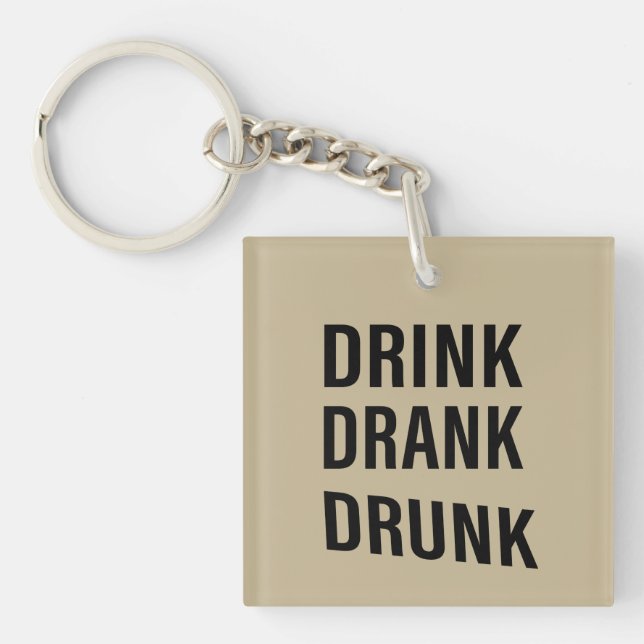 Porte-clefs Whiskey cite d'humoristiques paroles d'alcool cade (Devant)