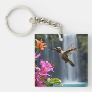 Porte-clefs "Whispers of Nature : Hummingbird, Cascade,