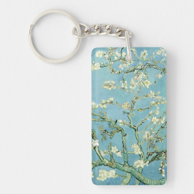 Porte-clefs White almond blossom by Vincent Van Gogh (Devant)