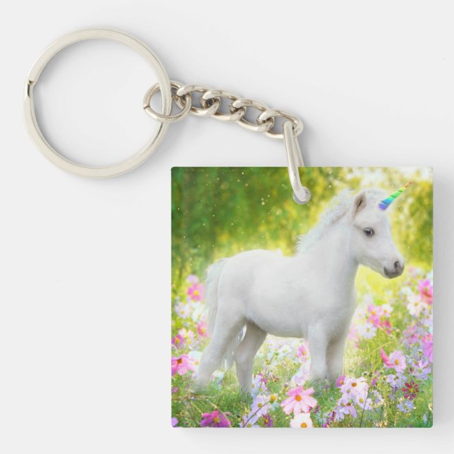 Porte-clefs White Pony Unicorn (Devant)