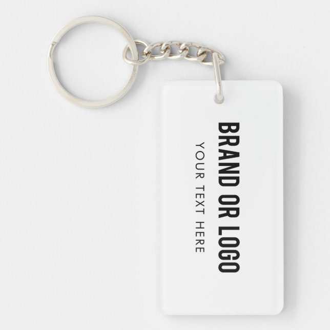 Porte-clefs White Professionnel Entreprise Logo Blanc (Devant)