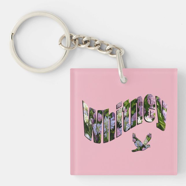 Porte-clefs Whitney, Floral Ladies Nom Logo, (Devant)