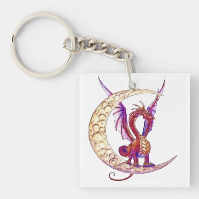 Porte-clefs Wiccan Dragon 1 Nom personnalisé (Devant)