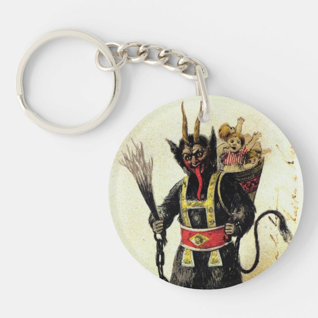 Porte-clefs Wicked Krampus Scary Demon Holiday Christmas Xmas (Devant)
