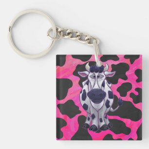 Porte-clefs Wild Me Tiger noir et rose