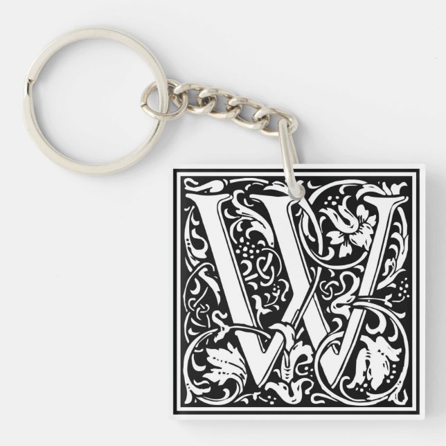 Porte-clefs William Morris Alphabet "W" (Devant)