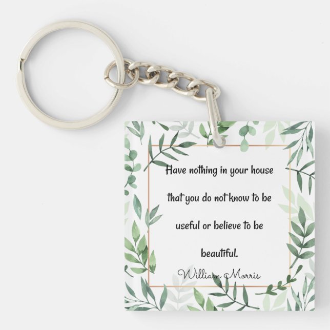 Porte-clefs William Morris, citant, N'Avez Rien... Magnet (Devant)