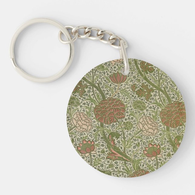 Porte-clefs William Morris Cray Fleur de Sage Floral Botanique (Devant)