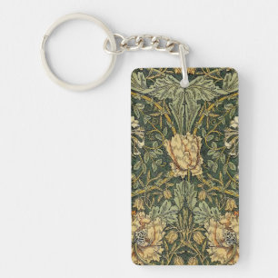 Porte-clefs William Morris Honeysuckie Vert Jaune
