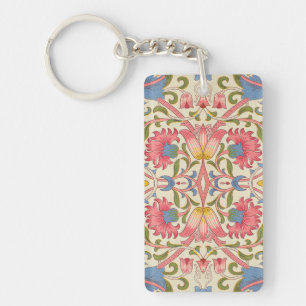 Porte-clefs William Morris Lodden Motif Floral Pastel