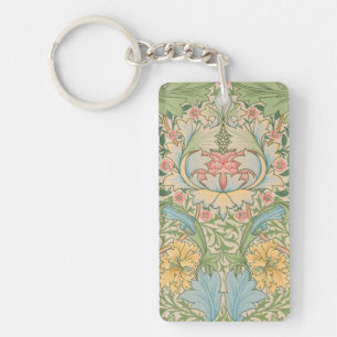 Porte-clefs William Morris Myrtle Fleur Floral Botanique
