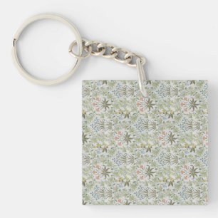 Porte-clefs William Morris Vintage Floral Rose Celandine