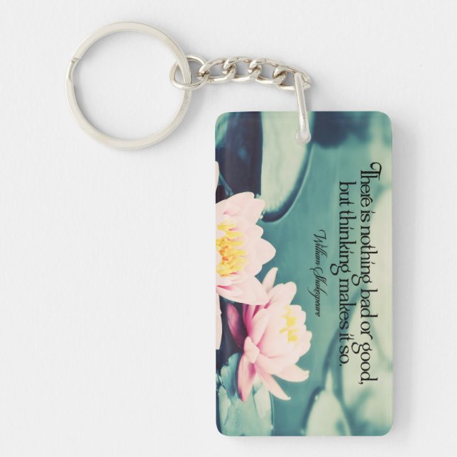 Porte-clefs William Shakespeare Citation Inspirationnelle "Pen (Devant)