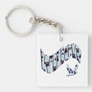 Porte-clefs Willow, Nom Dames, Logo Floral,