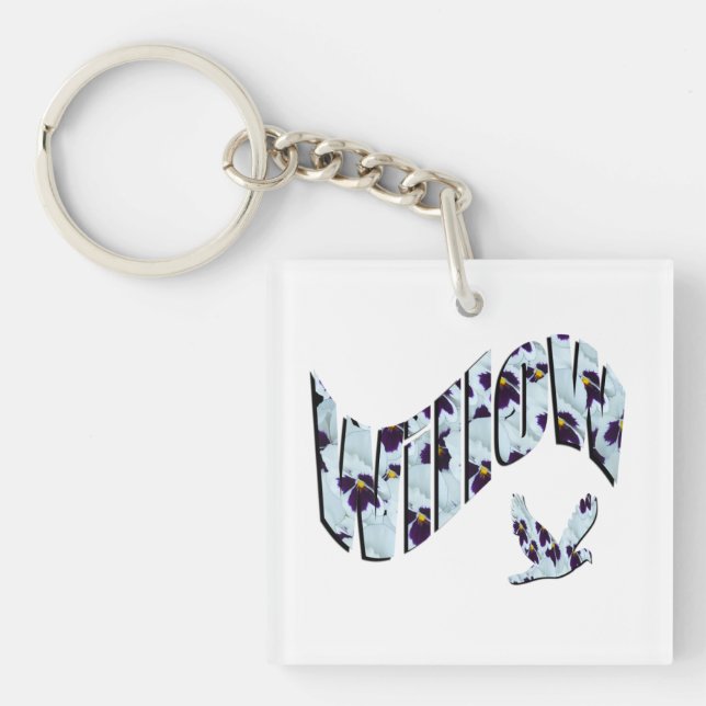 Porte-clefs Willow, Nom Dames, Logo Floral, (Devant)