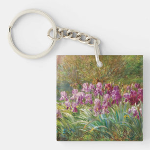 Porte-clefs Willows et Irises au bord d'un ruisseau