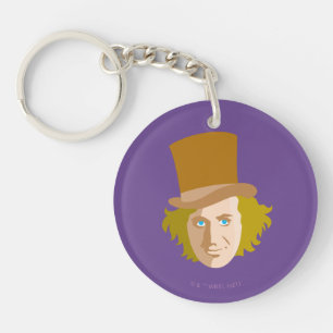 Porte-clefs Willy Wonka Stenciled Face Graphic