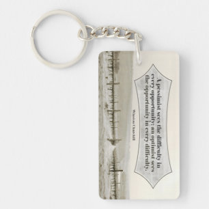 Porte-clefs Winston Churchill Citation Inspirationnelle Opport