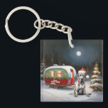 Porte-clefs Winter Great Dane Caravan Christmas Adventure<br><div class="desc">Laissez-vous tenter par la magie d'une nuit d'hiver enneigée alors qu'une caravane glisse gracieusement à travers le paysage illuminé par la lune. La beauté sereine de la neige scintillante et l'éclat enchanteur de la lune créent une scène captivante, promettant une aventure de Noël inoubliable remplie de chaleur, de joie et...</div>