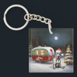 Porte-clefs Winter Great Dane Caravan Christmas Adventure<br><div class="desc">Laissez-vous tenter par la magie d'une nuit d'hiver enneigée alors qu'une caravane glisse gracieusement à travers le paysage illuminé par la lune. La beauté sereine de la neige scintillante et l'éclat enchanteur de la lune créent une scène captivante, promettant une aventure de Noël inoubliable remplie de chaleur, de joie et...</div>