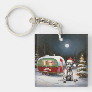 Porte-clefs Winter Great Dane Caravan Christmas Adventure