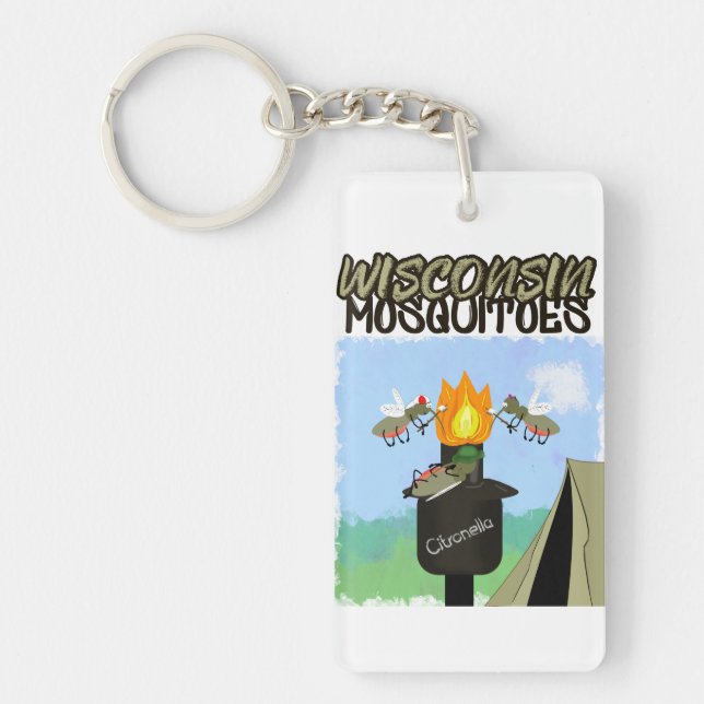 Porte-clefs Wisconsin Mosquitoes Cartoon (Devant)