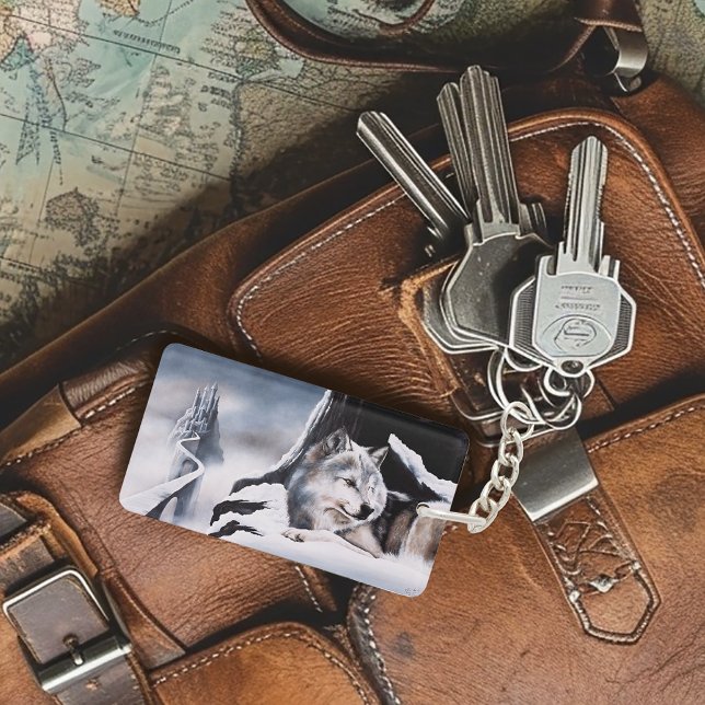 Porte-clefs Wolf Winter Castle Imaginaire (Créateur téléchargé)