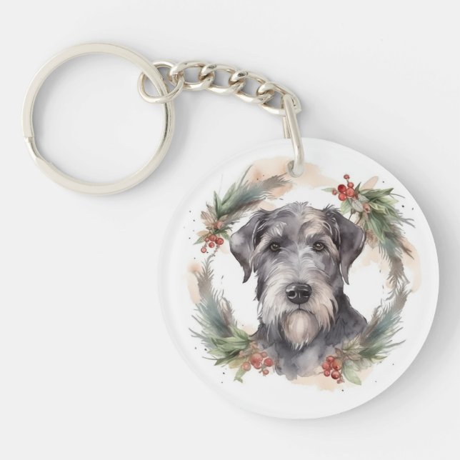 Porte-clefs Wolfhound Festive Wreath (Devant)