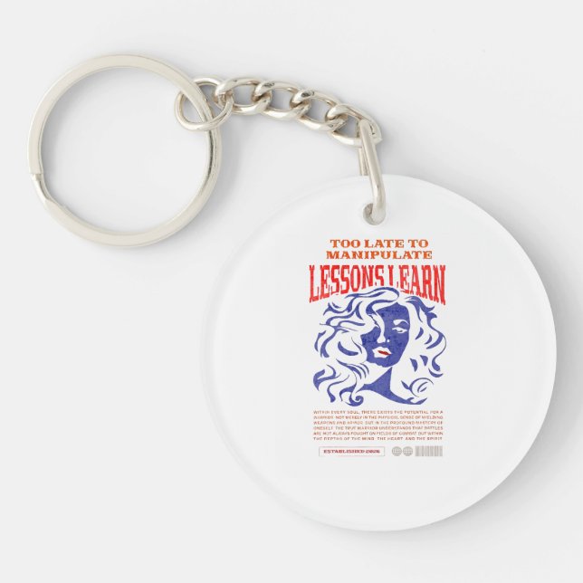 PORTE-CLEFS WOMEN'S MANIPULATE LESSONS LEARN ACRYLIC KEYCHAIN  (Devant)