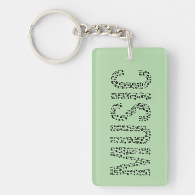 Porte-clefs Word de musique (Devant)