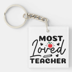 Porte-clefs Wordart enseignant le plus aimé