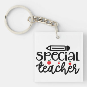 Porte-clefs Wordart enseignant spécial