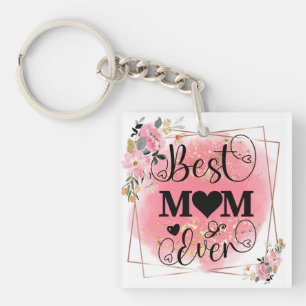 Porte-clefs Worlds Best Mom Elegant Mère's Birthday Cadeau
