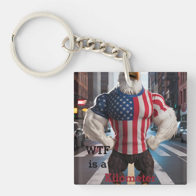 Porte-clefs WTF est un kilomètre (Devant)
