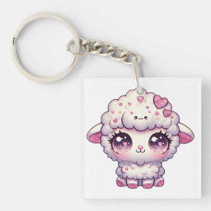 Porte-clefs Y2K dolly parties scintillant glamor brebis