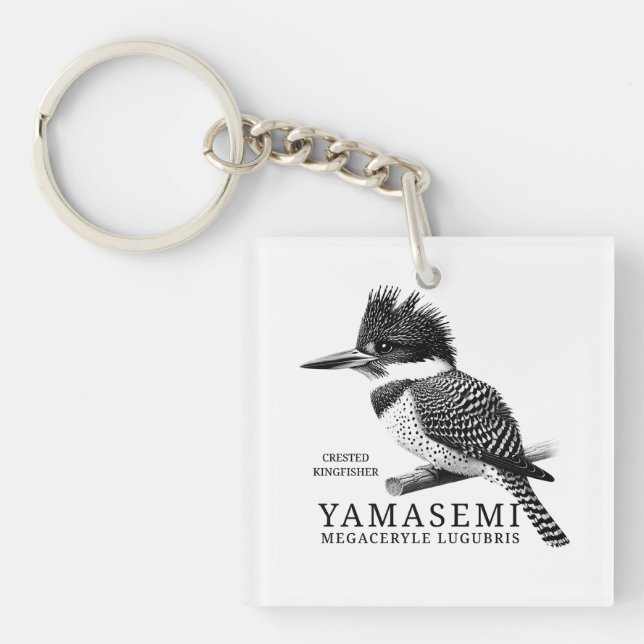 Porte-clefs YAMASEMI Crested Kingfisher (Devant)