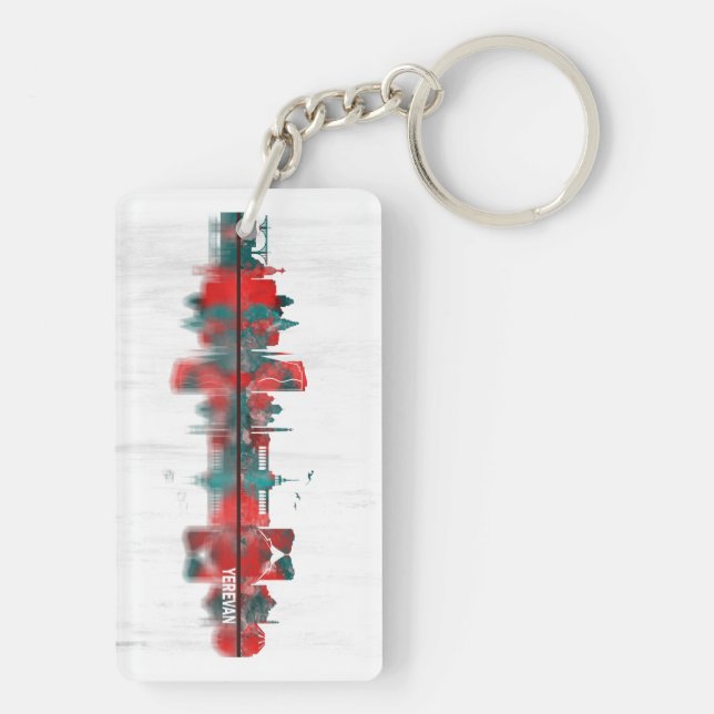 Porte-clefs Yerevan Armenia Skyline (Dos)