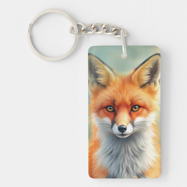 Porte-clefs Yeux frappants d'un renard roux rusé   (Devant)