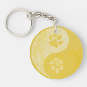 Porte-clefs Yin Yang Paw Gold