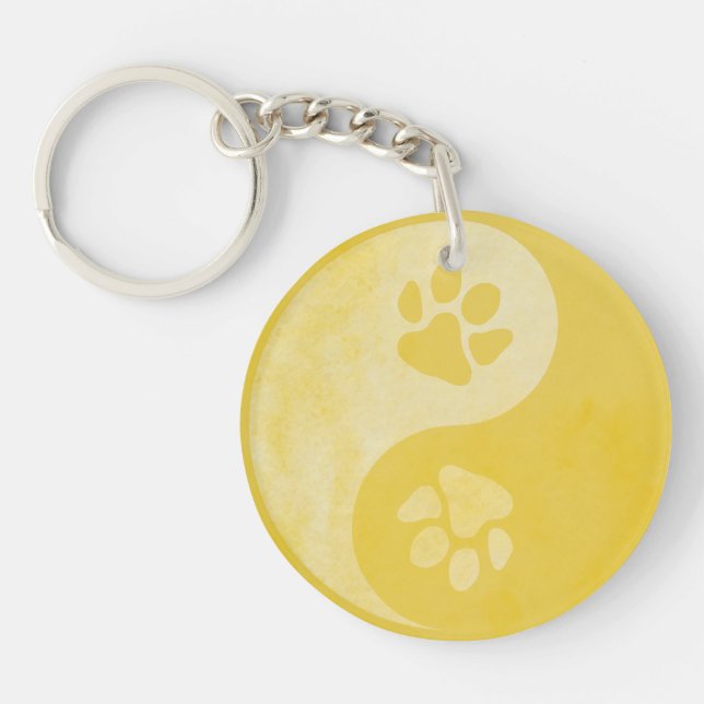 Porte-clefs Yin Yang Paw Gold (Devant)