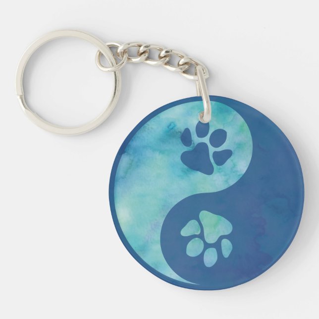 Porte-clefs Yin Yang Paw Porte - clé bleu (Devant)