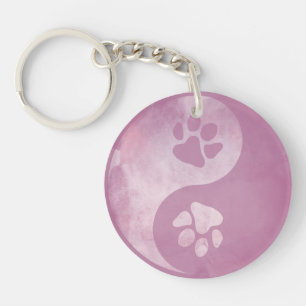 Porte-clefs Yin Yang Porte - clé rose paw