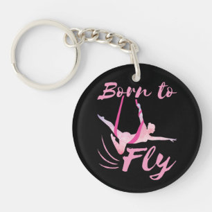 Porte-clefs Yoga aérien né à voler