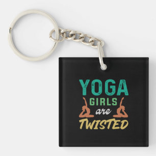 Porte-clefs Yoga Lover Yoga Girls Are Twisted